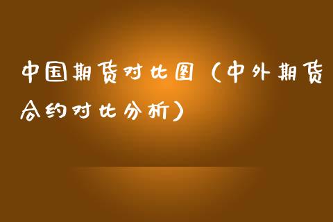 中国期货对比图（中外期货合约对比分析） (https://www.njaxzs.com/) 期货直播间 第1张