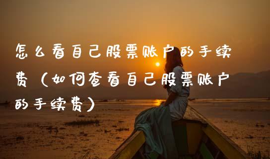 怎么看自己股票账户的手续费（如何查看自己股票账户的手续费） (https://www.njaxzs.com/) 期货行情 第1张
