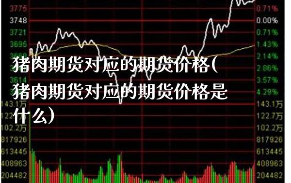 猪肉期货对应的期货价格(猪肉期货对应的期货价格是什么) (https://www.njaxzs.com/) 内盘期货 第1张