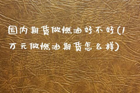 国内期货做燃油好不好(1万元做燃油期货怎么样) (https://www.njaxzs.com/) 期货开户 第1张
