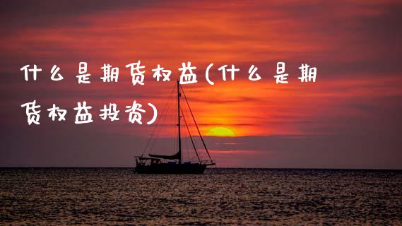 什么是期货权益(什么是期货权益投资) (https://www.njaxzs.com/) 期货直播间 第1张
