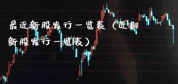 最近新股发行一览表（近期新股发行一览表） (https://www.njaxzs.com/) 期货直播间 第1张