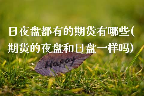 日夜盘都有的期货有哪些(期货的夜盘和日盘一样吗) (https://www.njaxzs.com/) 原油期货 第1张