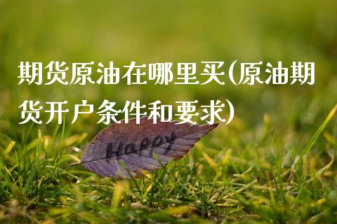期货原油在哪里买(原油期货开户条件和要求) (https://www.njaxzs.com/) 期货直播间 第1张