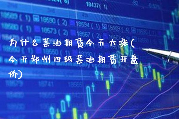 为什么菜油期货今天大涨(今天郑州四级菜油期货开盘价) (https://www.njaxzs.com/) 期货行情 第1张