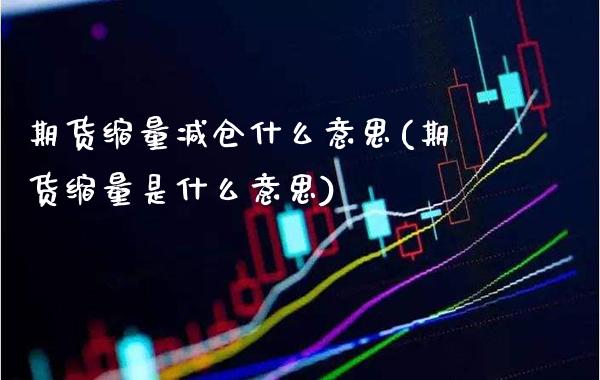 期货缩量减仓什么意思(期货缩量是什么意思) (https://www.njaxzs.com/) 内盘期货 第1张