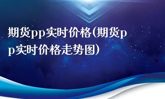 期货pp实时价格(期货pp实时价格走势图) (https://www.njaxzs.com/) 黄金期货 第1张
