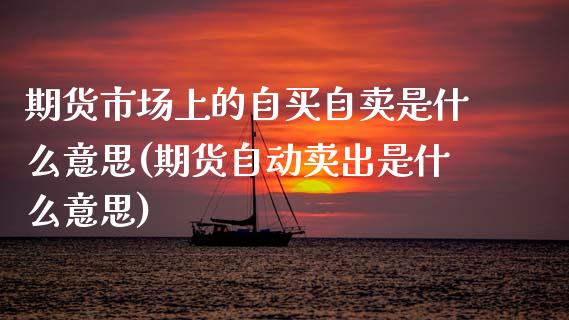 期货市场上的自买自卖是什么意思(期货自动卖出是什么意思) (https://www.njaxzs.com/) 黄金期货 第1张