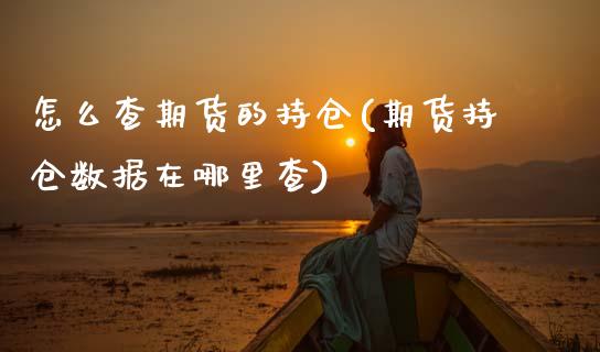 怎么查期货的持仓(期货持仓数据在哪里查) (https://www.njaxzs.com/) 原油期货 第1张