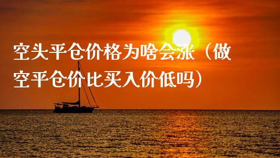 空头平仓为啥会涨（做空平仓价比买入价低吗） (https://www.njaxzs.com/) 黄金期货 第1张