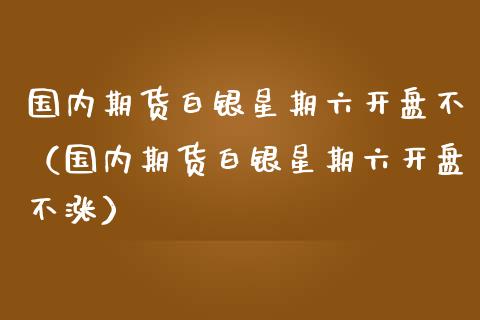 国内期货白银星期六不（国内期货白银星期六不涨） (https://www.njaxzs.com/) 期货直播间 第1张