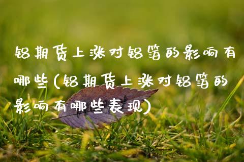 铝期货上涨对铝箔的影响有哪些(铝期货上涨对铝箔的影响有哪些表现) (https://www.njaxzs.com/) 黄金期货 第1张