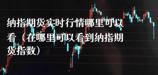 纳指期货实时行情哪里可以看（在哪里可以看到纳指期货指数） (https://www.njaxzs.com/) 期货行情 第1张