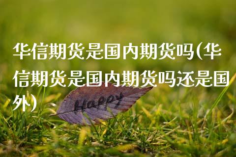 华信期货是国内期货吗(华信期货是国内期货吗还是国外) (https://www.njaxzs.com/) 期货直播间 第1张