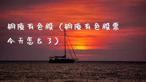 铜陵有色股（铜陵有色股票今天怎么了） (https://www.njaxzs.com/) 期货行情 第1张