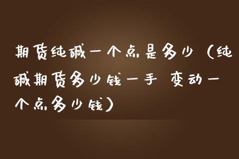 期货纯碱一个点是多少（纯碱期货多少钱一手 变动一个点多少钱） (https://www.njaxzs.com/) 期货直播间 第1张