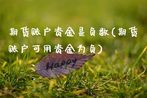 期货账户资金是负数(期货账户可用资金为负) (https://www.njaxzs.com/) 原油期货 第1张