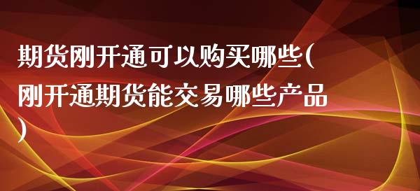 期货刚开通可以购买哪些(刚开通期货能交易哪些产品) (https://www.njaxzs.com/) 期货行情 第1张