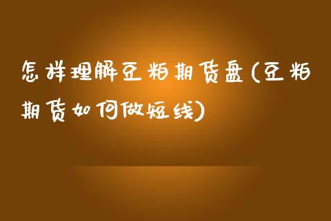 怎样理解豆粕期货盘(豆粕期货如何做短线) (https://www.njaxzs.com/) 期货直播间 第1张