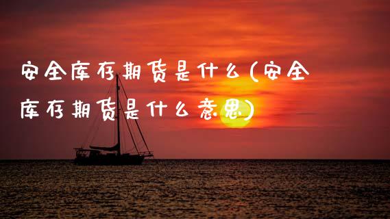 安全库存期货是什么(安全库存期货是什么意思) (https://www.njaxzs.com/) 期货直播间 第1张