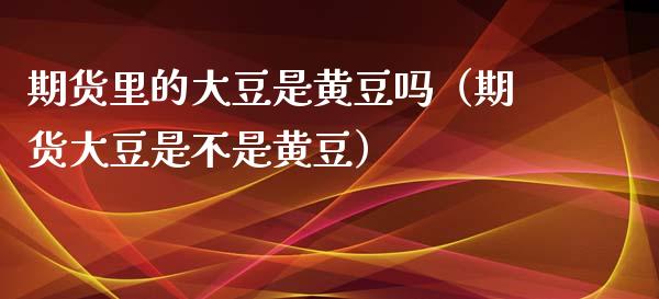 期货里的大豆是黄豆吗（期货大豆是不是黄豆） (https://www.njaxzs.com/) 期货行情 第1张