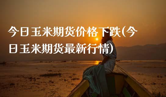 今日玉米期货价格下跌(今日玉米期货最新行情) (https://www.njaxzs.com/) 原油期货 第1张