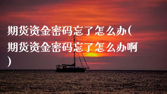 期货资金忘了怎么办(期货资金忘了怎么办啊) (https://www.njaxzs.com/) 期货直播间 第1张