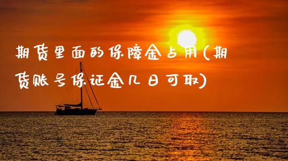 期货里面的保障金占用(期货账号保证金几日可取) (https://www.njaxzs.com/) 内盘期货 第1张
