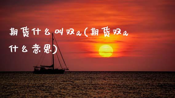 期货什么叫双a(期货双a什么意思) (https://www.njaxzs.com/) 期货行情 第1张