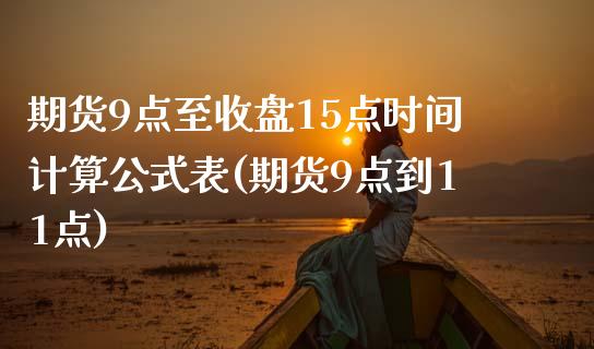 期货9点至收盘15点时间计算公式表(期货9点到11点) (https://www.njaxzs.com/) 内盘期货 第1张