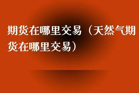 期货在哪里交易（天然气期货在哪里交易） (https://www.njaxzs.com/) 期货开户 第1张
