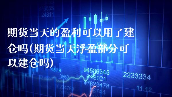 期货当天的盈利可以用了建仓吗(期货当天浮盈部分可以建仓吗) (https://www.njaxzs.com/) 期货直播间 第1张