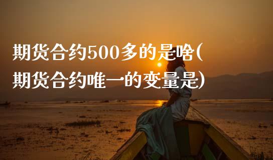期货合约500多的是啥(期货合约唯一的变量是) (https://www.njaxzs.com/) 内盘期货 第1张
