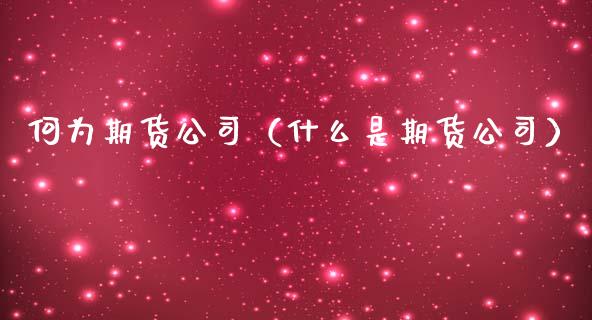 何为期货公司（什么是期货公司） (https://www.njaxzs.com/) 期货直播间 第1张