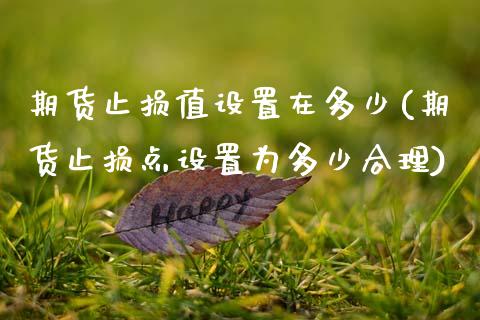 期货止损值设置在多少(期货止损点设置为多少合理) (https://www.njaxzs.com/) 原油期货 第1张