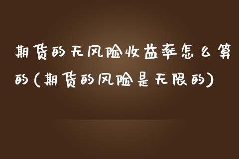 期货的无风险收益率怎么算的(期货的风险是无限的) (https://www.njaxzs.com/) 内盘期货 第1张