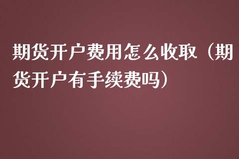 期货开户费用怎么收取（期货开户有手续费吗） (https://www.njaxzs.com/) 期货直播间 第1张