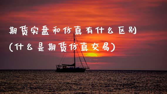 期货实盘和仿真有什么区别(什么是期货仿真交易) (https://www.njaxzs.com/) 期货行情 第1张