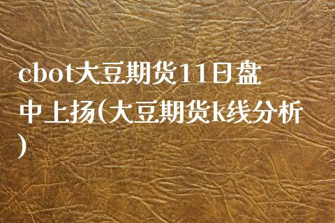 cbot大豆期货11日盘中上扬(大豆期货k线分析) (https://www.njaxzs.com/) 期货投资 第1张