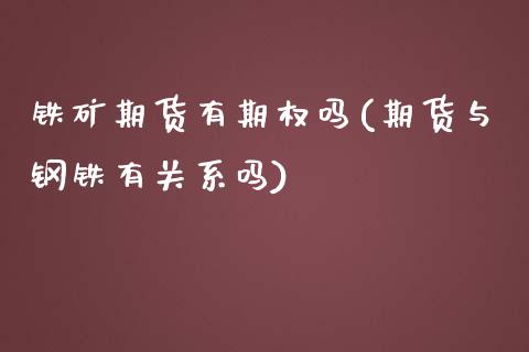 铁矿期货有期权吗(期货与钢铁有关系吗) (https://www.njaxzs.com/) 期货直播间 第1张