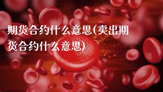 期货合约什么意思(卖出期货合约什么意思) (https://www.njaxzs.com/) 黄金期货 第1张