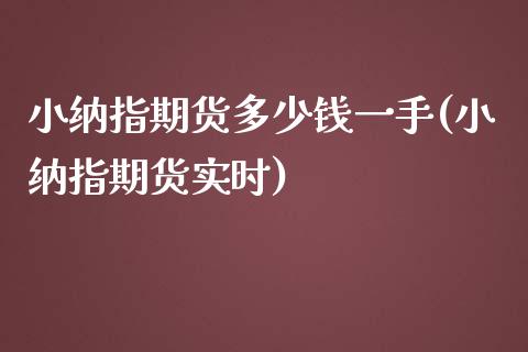 小纳指期货多少钱一手(小纳指期货实时) (https://www.njaxzs.com/) 期货行情 第1张