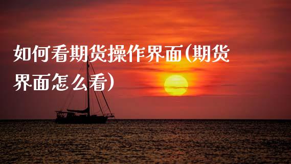 如何看期货操作界面(期货界面怎么看) 期货行情 第1张-爱新财经 如何看期货操作界面(期货界面怎么看) (https://www.njaxzs.com/) 期货行情 第1张