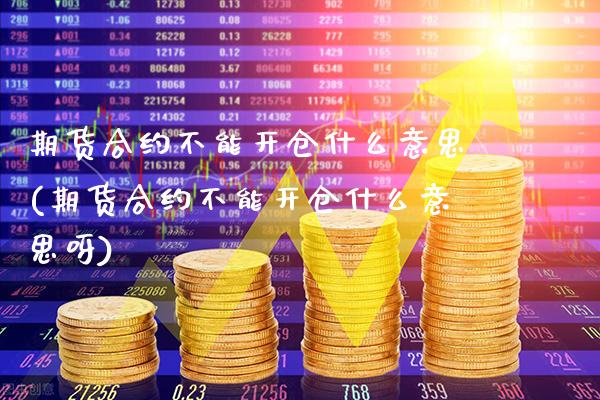 期货合约不能开仓什么意思(期货合约不能开仓什么意思呀) (https://www.njaxzs.com/) 期货行情 第1张