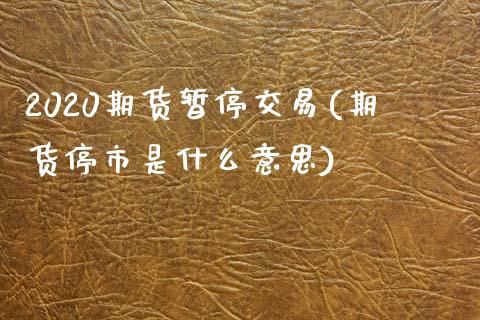 2020期货暂停交易(期货停市是什么意思) (https://www.njaxzs.com/) 期货直播间 第1张