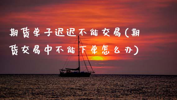 期货单子迟迟不能交易(期货交易中不能下单怎么办) (https://www.njaxzs.com/) 内盘期货 第1张
