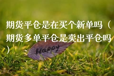 期货平仓是在买个新单吗（期货多仓是卖出平仓吗） (https://www.njaxzs.com/) 期货直播间 第1张