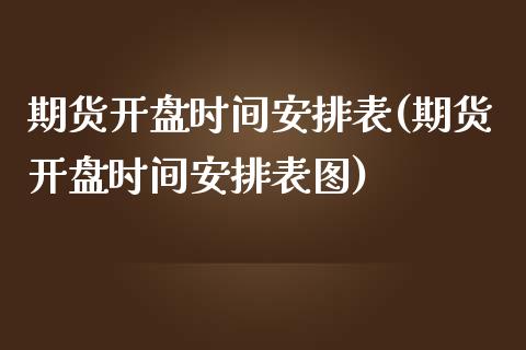 期货时间安排表(期货时间安排表图) (https://www.njaxzs.com/) 期货直播间 第1张