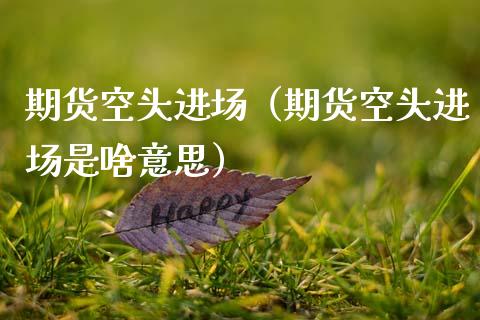 期货空头进场（期货空头进场是啥意思） (https://www.njaxzs.com/) 期货直播间 第1张