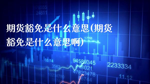 期货豁免是什么意思(期货豁免是什么意思啊) (https://www.njaxzs.com/) 期货直播间 第1张